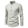 Camisa masculina casual com gola alta