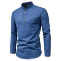 Camisa masculina casual com gola alta