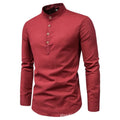 Camisa masculina casual com gola alta