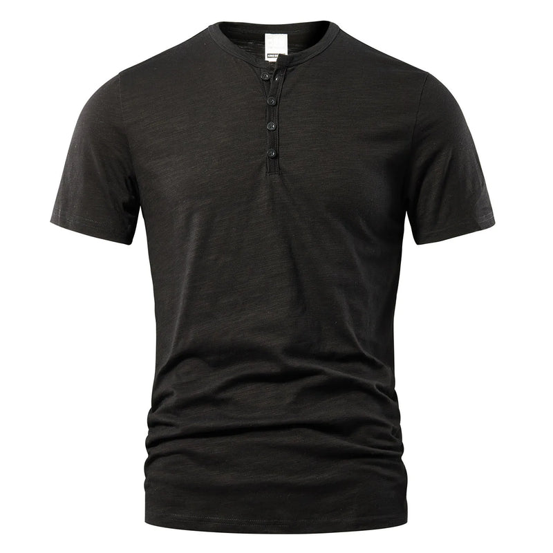 Camisa casual masculina com decote de alta qualidade