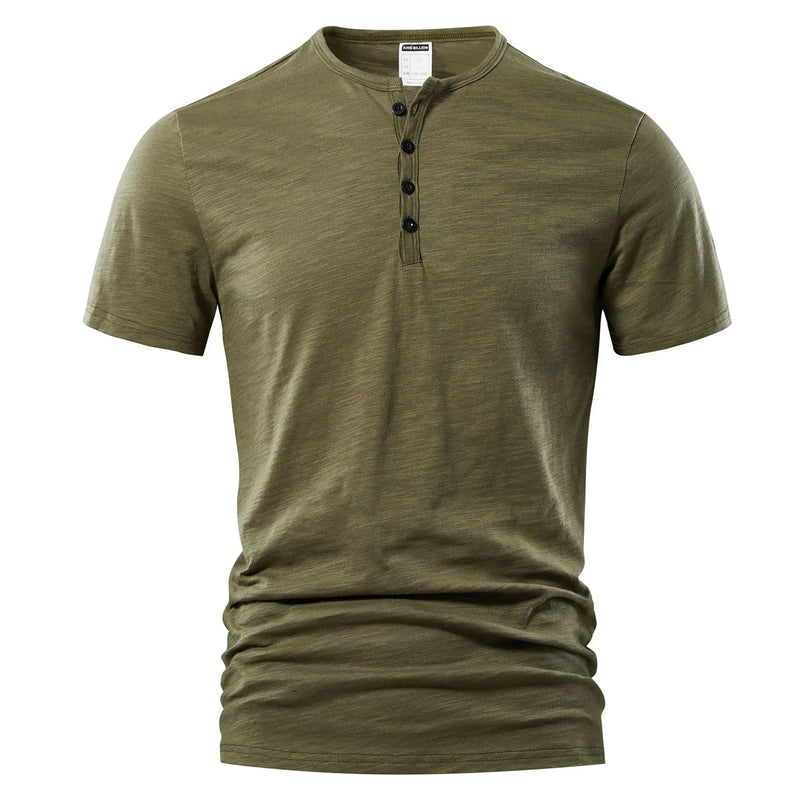 Camisa casual masculina com decote de alta qualidade